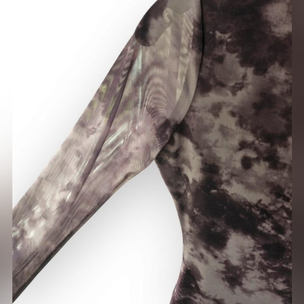Motel Tie-Dye Mesh Button-Up Dress - Picture 4 of 8